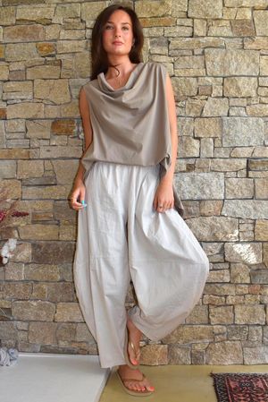 Oscar Drape Trapeze Tank Mocha